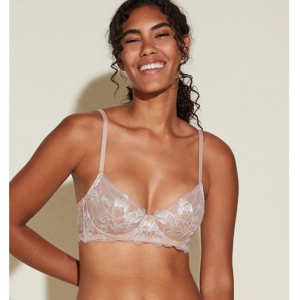 Cosabella Paradiso Underwire Demi Cup Lace Bra Unlined Semi Sheer 34G NEW